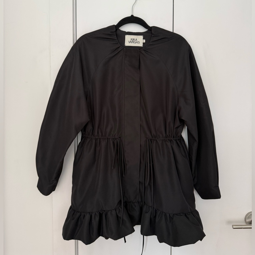 KIKA VARGAS Karol Mid-weight Long Jacket in Black